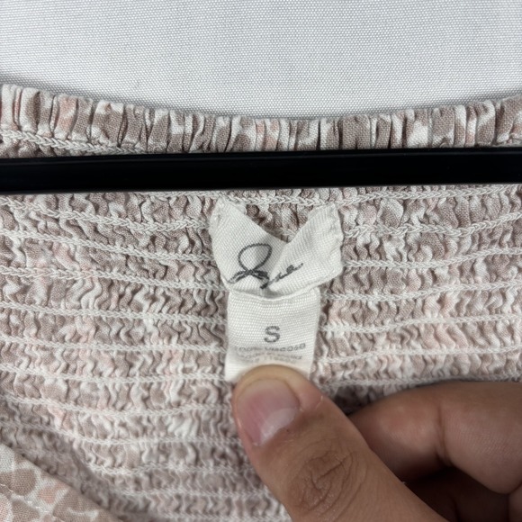 Japna Pink Leopard Print Ruched V-Neck Long Sleeve Smocked Crop Top - Picture 2 of 3